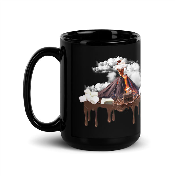 Chocolate Volcano Eruption Glossy Mug