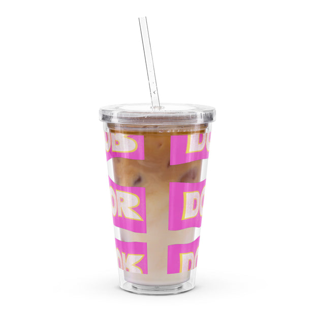 Crinkly Don Jaymor Ribbon clear plastic tumbler