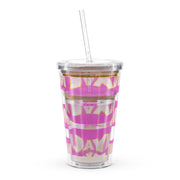 Crinkly Don Jaymor Ribbon clear plastic tumbler