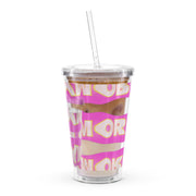 Crinkly Don Jaymor Ribbon clear plastic tumbler