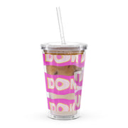 Crinkly Don Jaymor Ribbon clear plastic tumbler