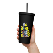 New York Insulated tumbler with a straw