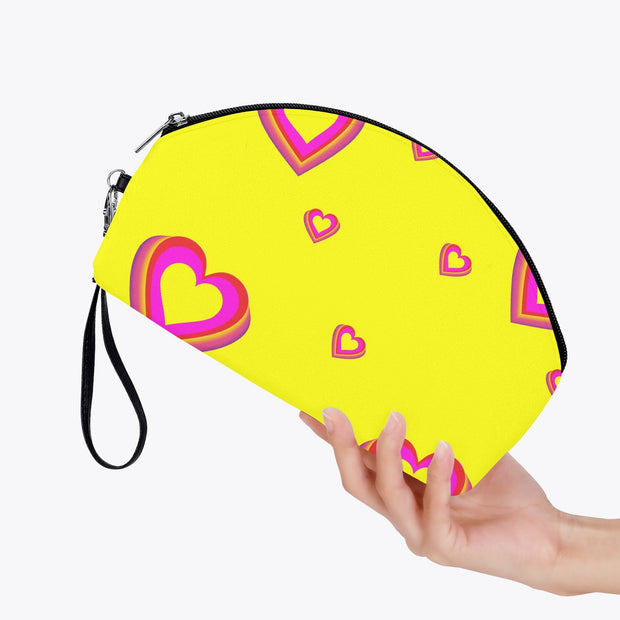 Sunny Hearts Curve Cosmetic Bags