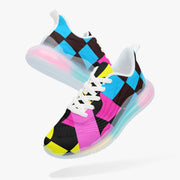 Wavy Checkerboards Lightweight Air Cushion Sneakers