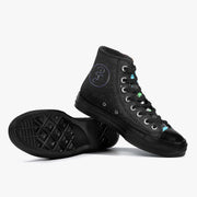 Space Electric Don High-Top Canvas Shoes - Black