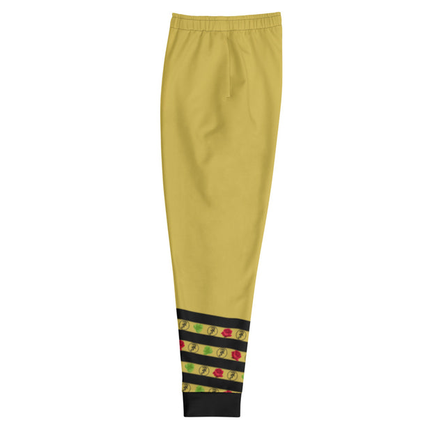 Gold Color Block Men's Joggers