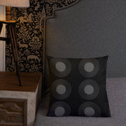 Black N Gray Circles Premium Pillow