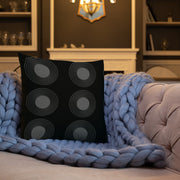 Black N Gray Circles Premium Pillow
