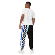Checkered Block w Wave Streams unisex track pants