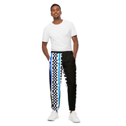 Checkered Block w Wave Streams unisex track pants