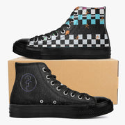 Space Electric Don High-Top Canvas Shoes - Black